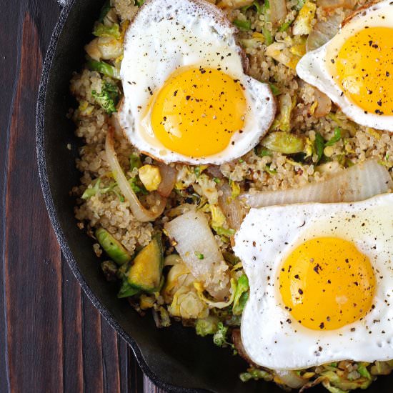 Brussels Sprouts & Quinoa Skillet