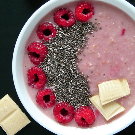 Raspberry & White Chocolate Oatmeal