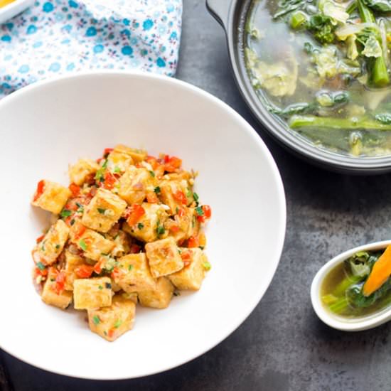 Lemongrass Tofu and Choy Soup