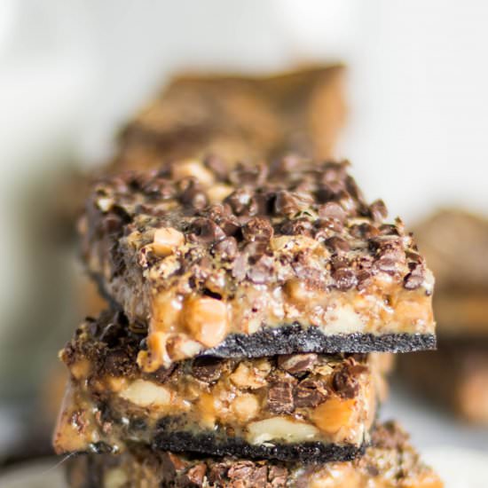 Coffee-toffee Caramel Cookie Bars