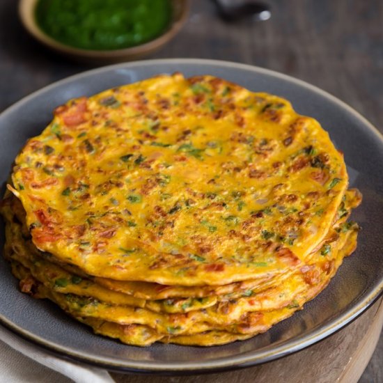 Tomato Omelette – Besan Cheela