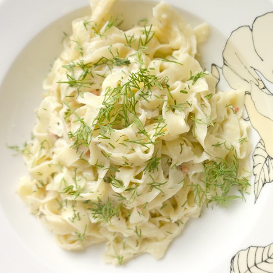 Creamy Dill Smoked Salmon Pasta