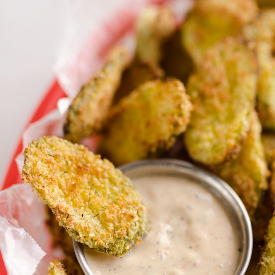 Airfryer Parmesan Dill Fried Pickle