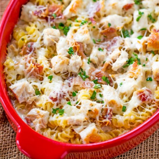 Chicken Bacon Ranch Pasta Bake