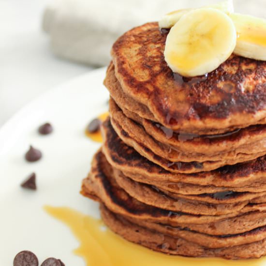 Peanut Butter Chocolate Pancakes