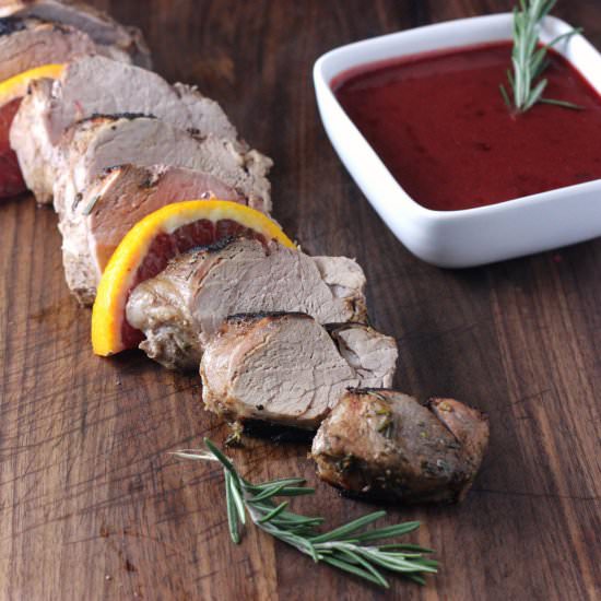 Blood orange pork tenderloin