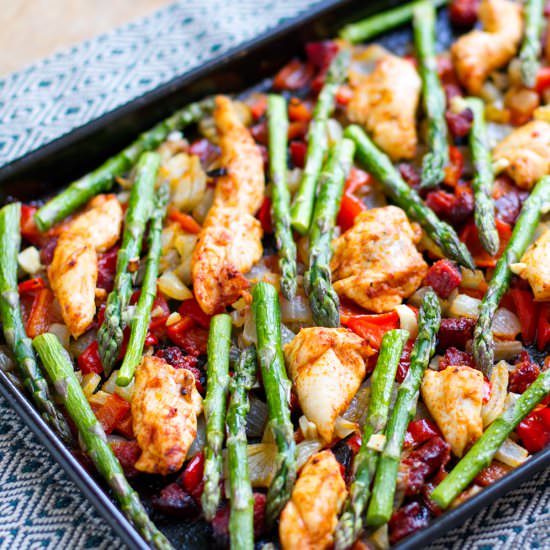 Sheet Pan Asparagus & Chicken