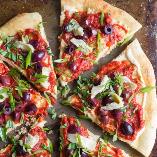 Vegan Greek Pizza