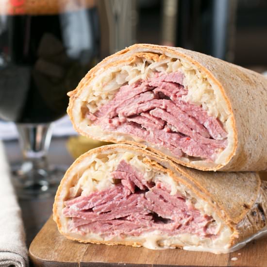 Irish Corned Beef Reuben Wrap