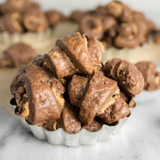 Chocolate Peanut Butter Rugelach