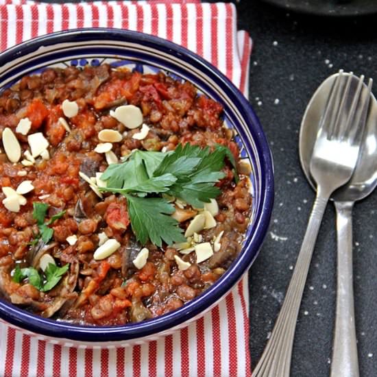 Turkish Eggplant and Lentil Stew