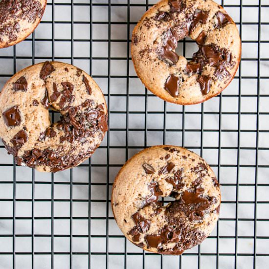 Banana Buckwheat Chocolate Donuts