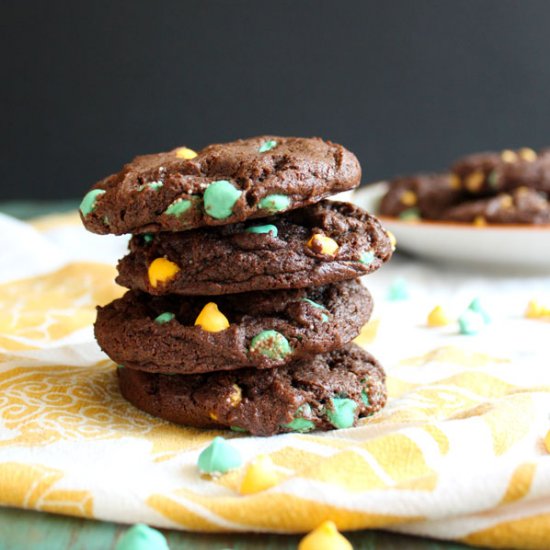 Chocolate Mint Chip Cookies