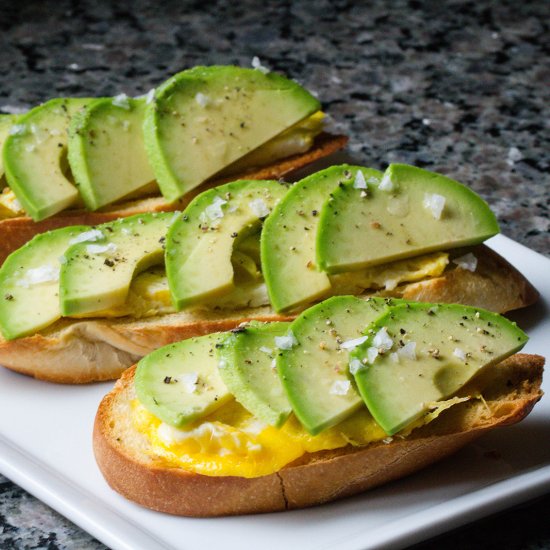 Avocado Egg Crostini