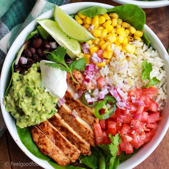 Chicken Burrito Bowl with Cilantro