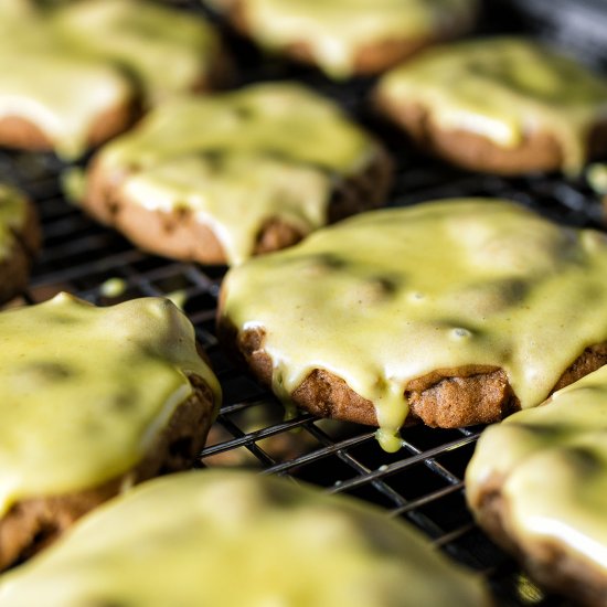 Turmeric glazed Ginger cookies