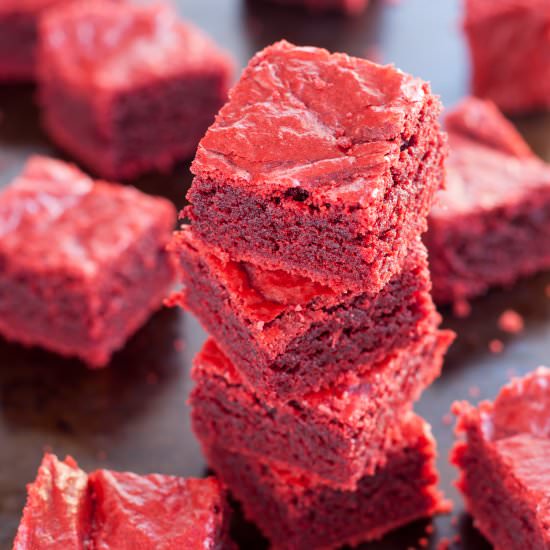 Gluten-Free Red Velvet Brownies