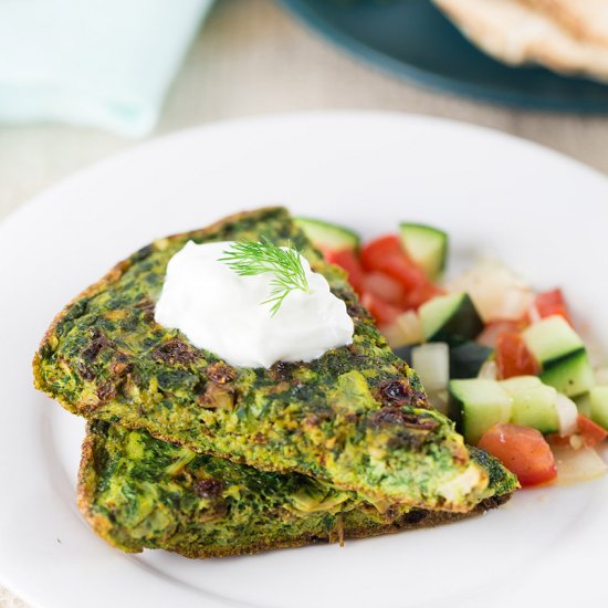 Persian Herb Frittata: Kookoo Sabzi