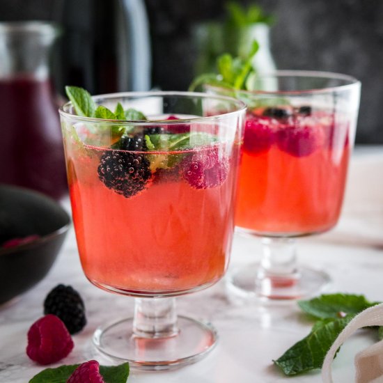 Sparkling Berry Champagne Cocktail