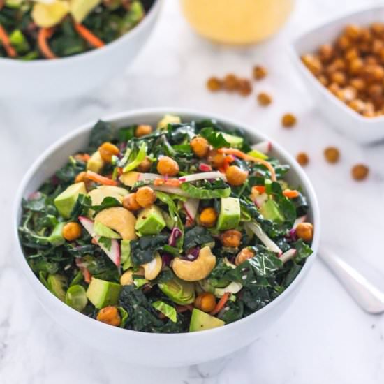 Lemon Tahini Kale Slaw