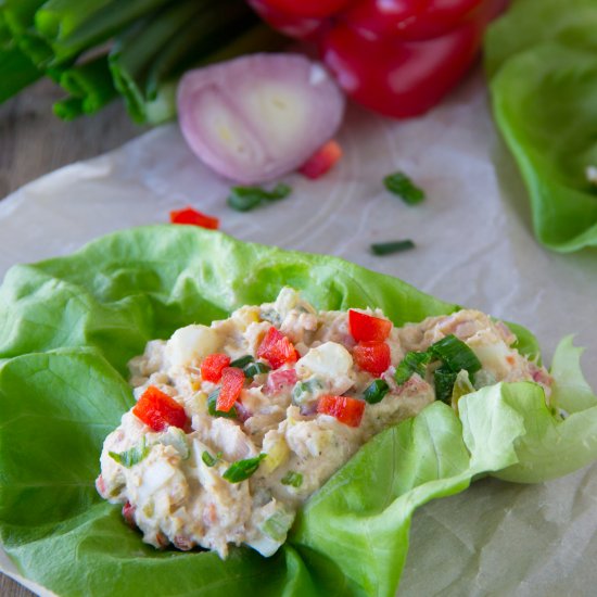 WILD  TUNA SALAD RECIPE WITH EGGS