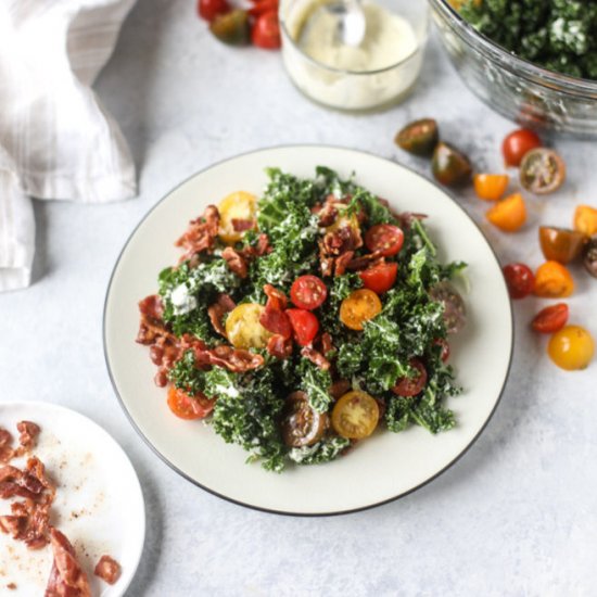 blt shredded kale salad