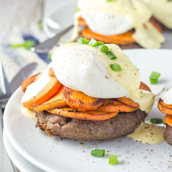 Sweet Potato and Sausage Benedict