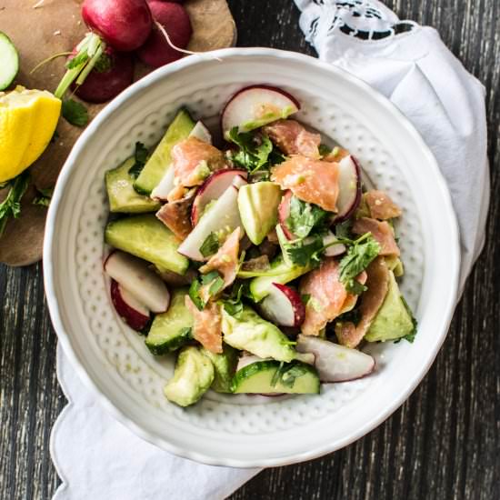 Smoked Salmon Avocado Salad