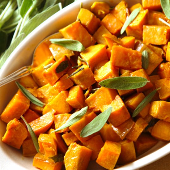 Roasted Sweet Potatoes with Sage