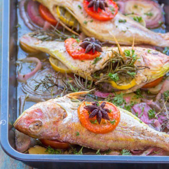 Baked Fish & Vegetables