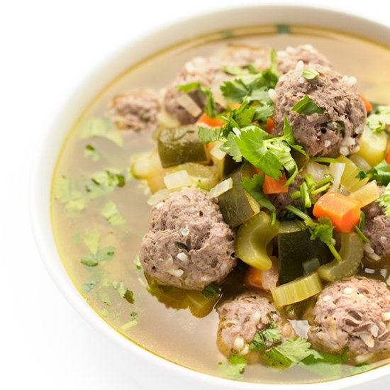 Albondigas Soup {Mexican Meatballs}