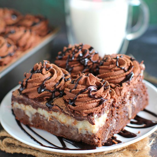 German Chocolate Poke Cake