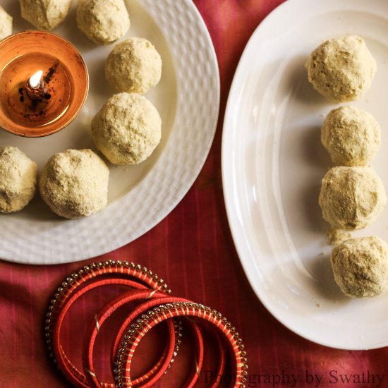 Besan Ladoo with Olive Oil