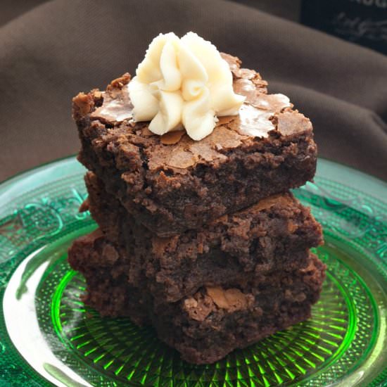 Guinness Brownies with Baileys Frosting