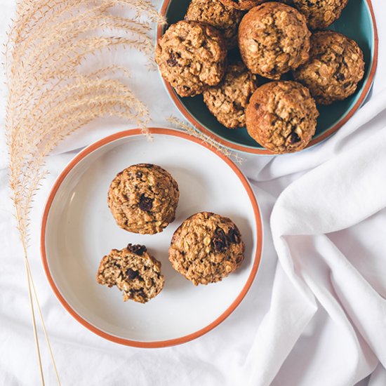 Vegan Banana Chocolate Chip Muffins