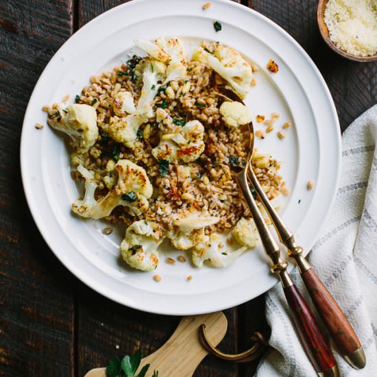 Pecorino Roasted Cauliflower