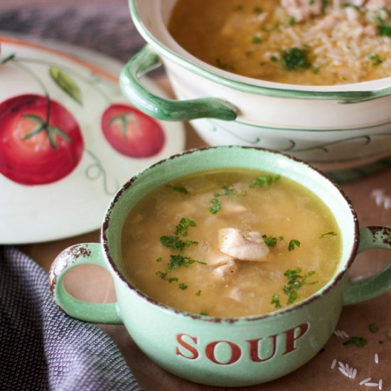 Brazilian Chicken Rice Soup – Canja