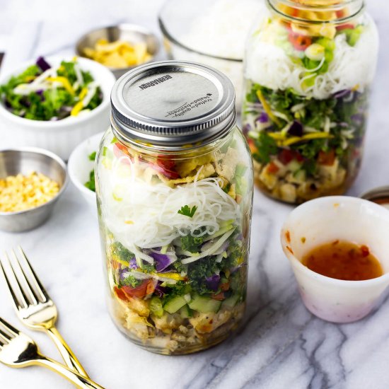 Sweet Chili Chicken Salad Jars