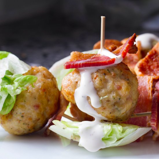 Bacon Chicken Ranch Meatballs