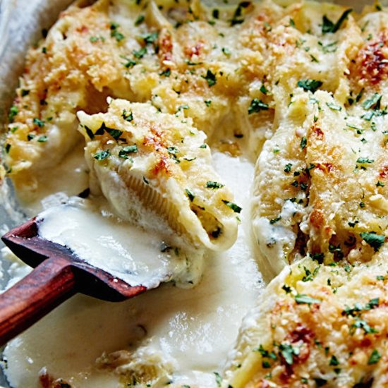 Turkey and Mushroom Stuffed Shells