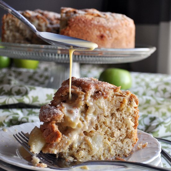 Irish Apple Cake with Custard Sauce