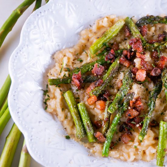 asparagus and pancetta risotto