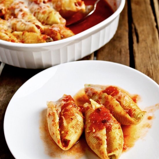 Pesto Cheese Stuffed Shells