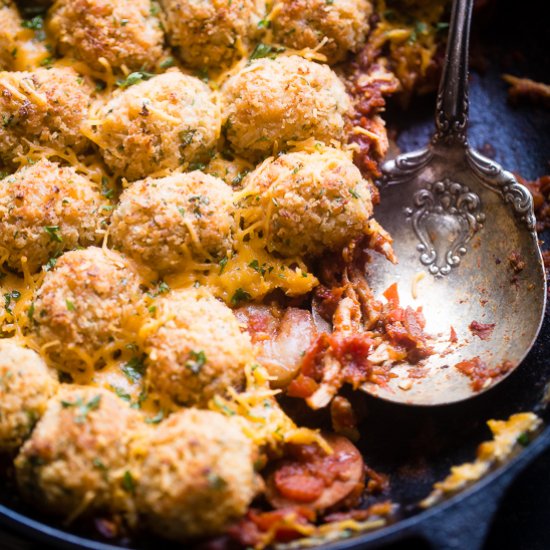 Cajun Cauliflower Tot Casserole