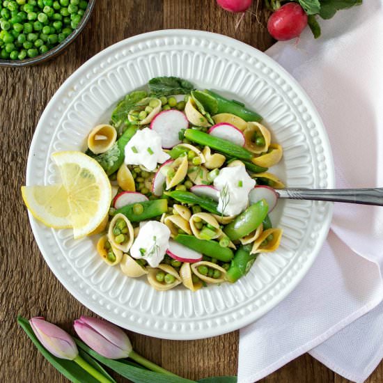 Spring Vegetable Chickpea Pasta