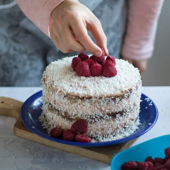 Coconut Raspberry Cake