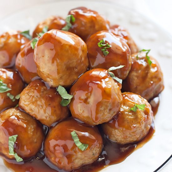 Baked Chicken Teriyaki Meatballs