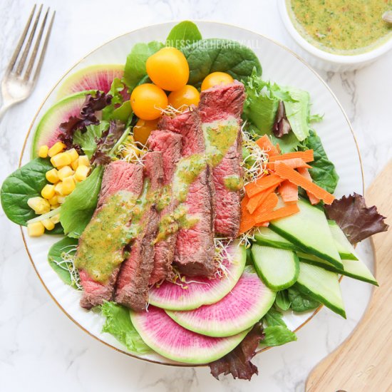 Spring Steak Salad w/ Chimichurri