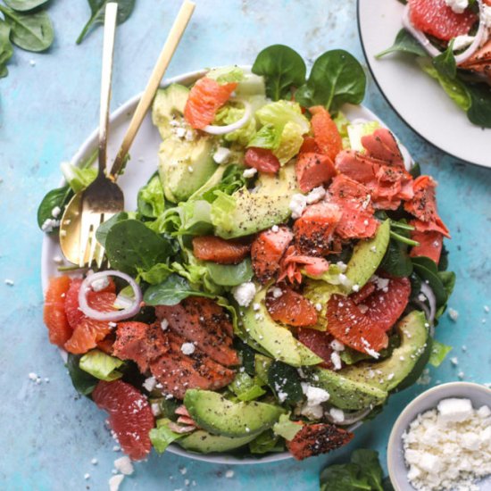 Salmon Citrus Salad with Avocado