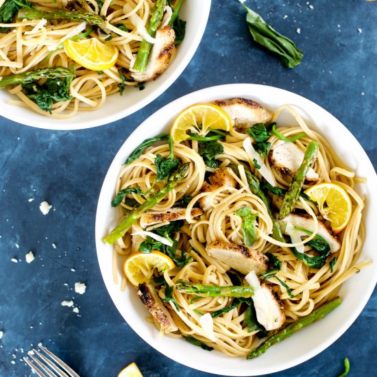 Whole Wheat Spring Pasta with Lemon